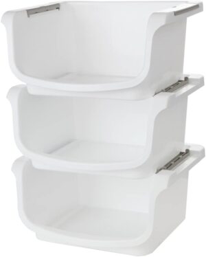 small nesting and stackable storage bins set