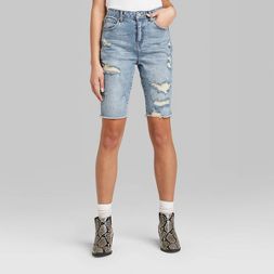 Long Denim Shorts