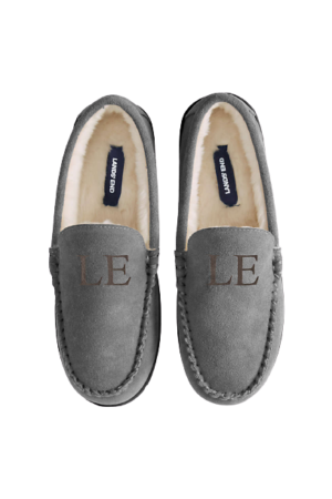 Lands End Suede Moccasin Slippers
