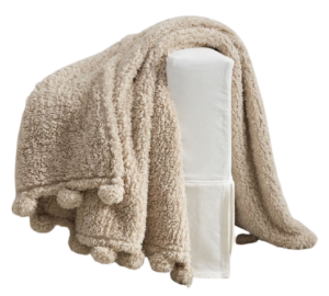 Pottery Barn Pom Pom Sherpa Throw